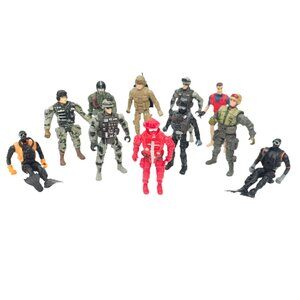 Chap Mei Military Action Figure Scuba Radio Operator Pilot Mixed Toy Lot Of 11